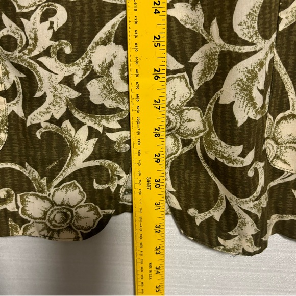 VTG Cristin Stevens Floral 80’s Blazer Green Cream Pockets Shoulder Pads MED EUC - Picture 11 of 12